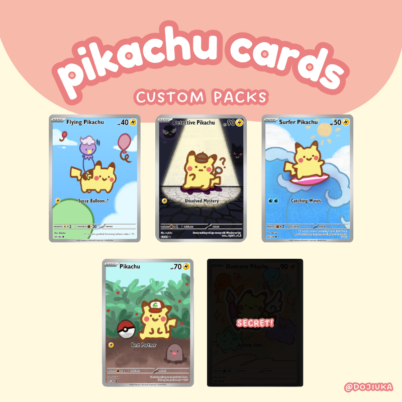 Custom Pikachu Cards
